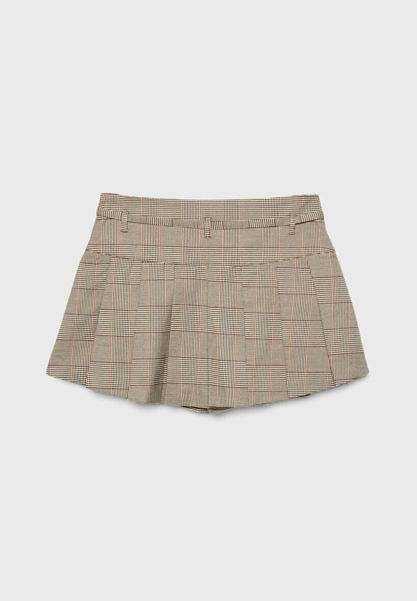 

Юбка А-силуэта BELTED Stradivarius, цвет Mottled Brown