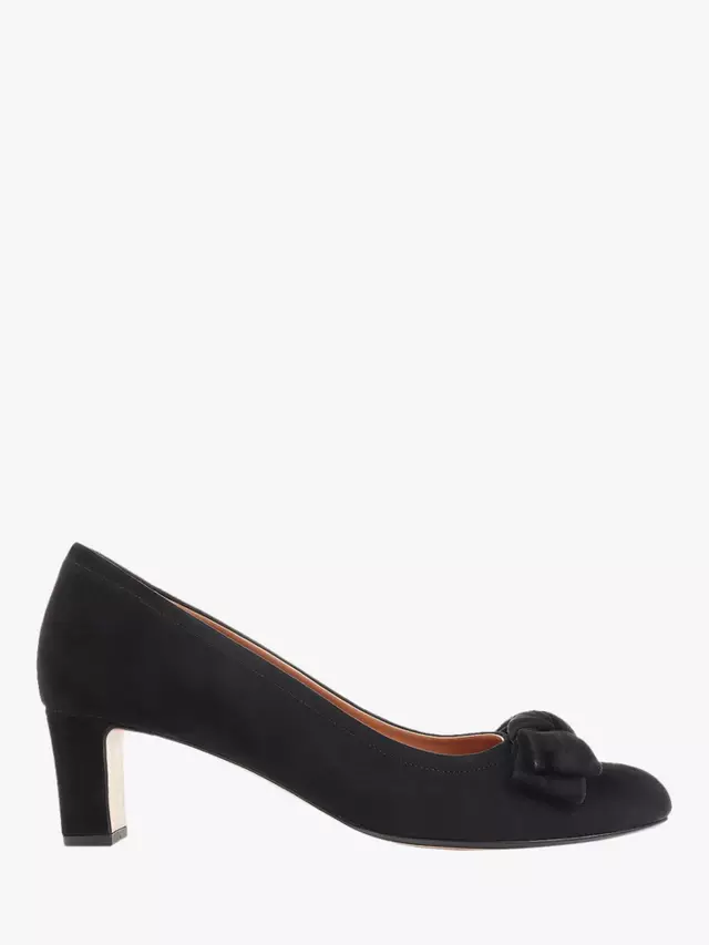 Туфли-лодочки Jones Bootmaker Zelda Suede Bow Heeled, черный