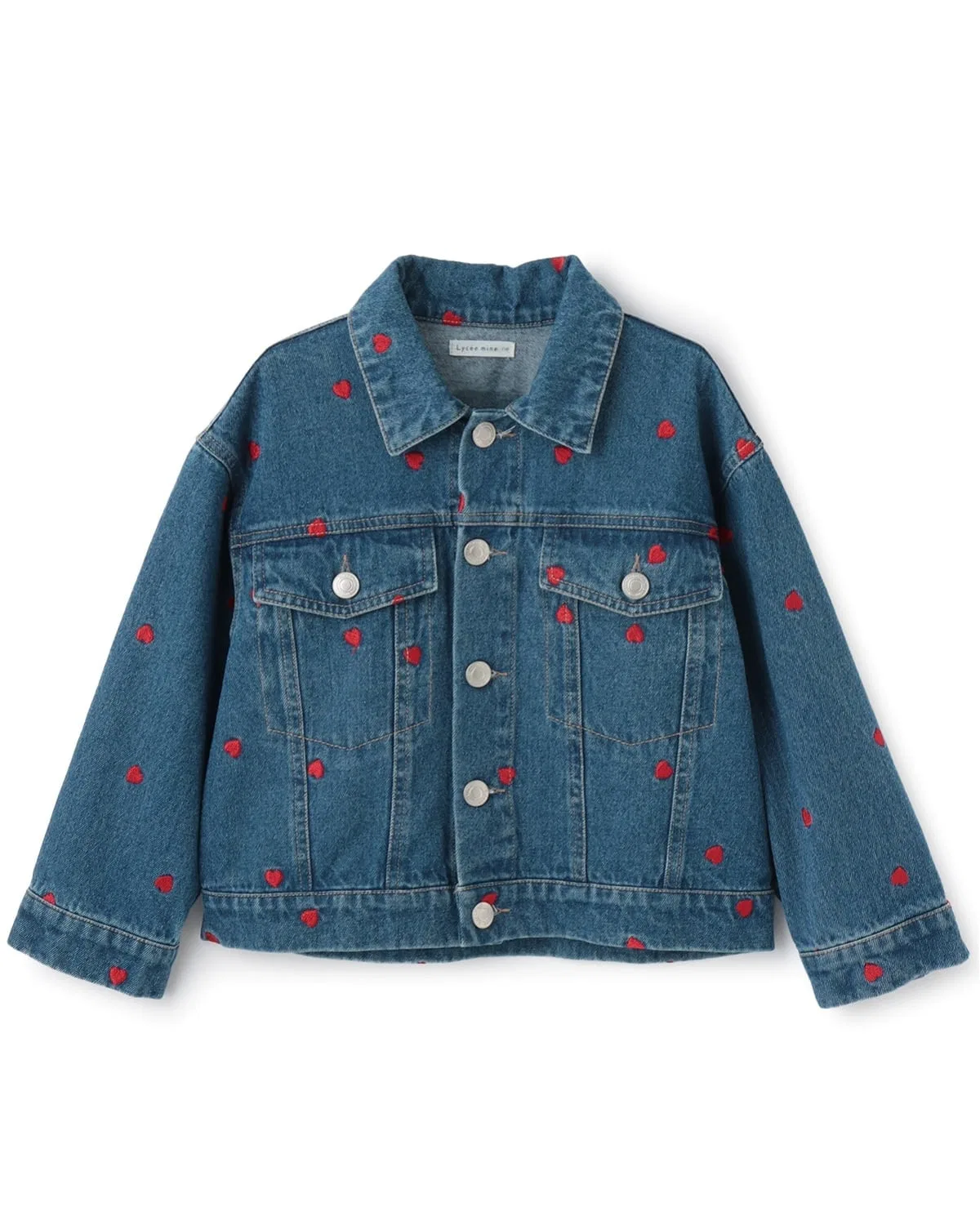 Джинсовая куртка с вышивкой TOMODACHI DENIM синяя — фото 3