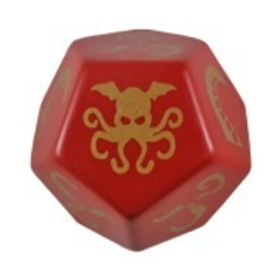 

4 дюйма d12 — темно-красный с золотом, Cthulhu Foam Dice (Steve Jackson Games)