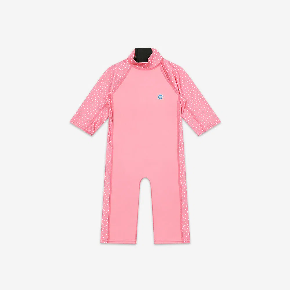 Детский солнцезащитный костюм UV Sun & Sea Plus розовый в горошек от Splash About