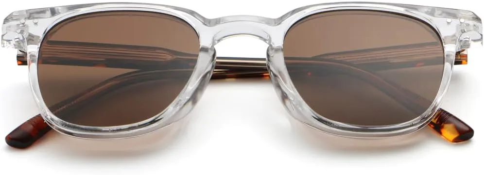 

Солнцезащитные очки в квадратной оправе для женщин и мужчин, модные очки с защитой от УФ-излучения UV400, оправа CP, ацетатные дужки LIGOES, Clear Leopard Brown