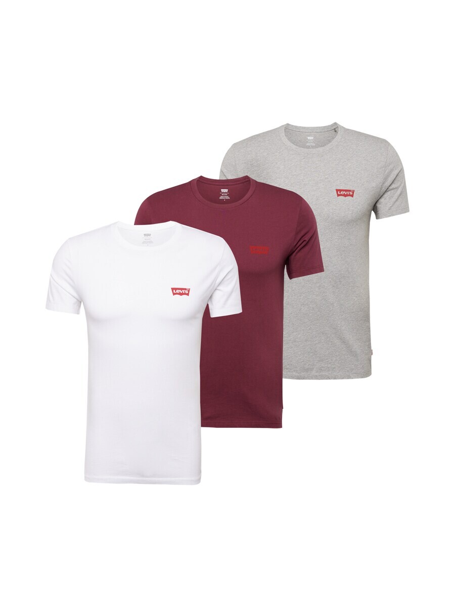 

Футболка LEVIS, цвет mottled grey/Red/Wine red/White