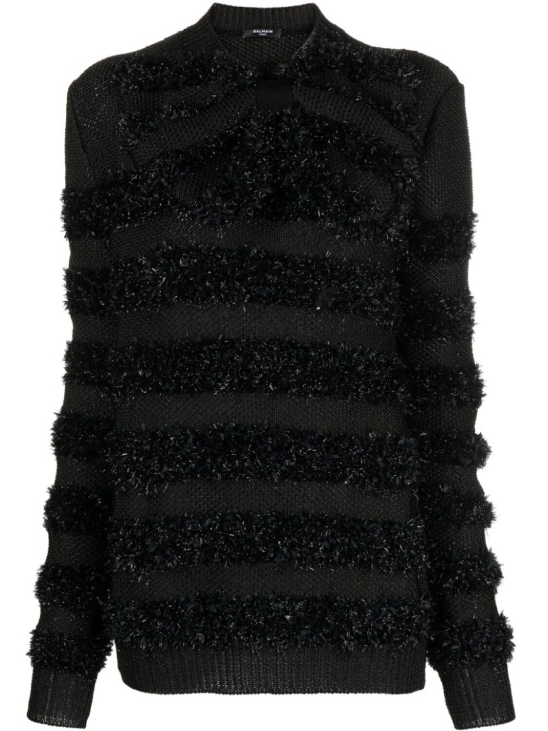 

Balmain джемпер с эффектом металлик, черный