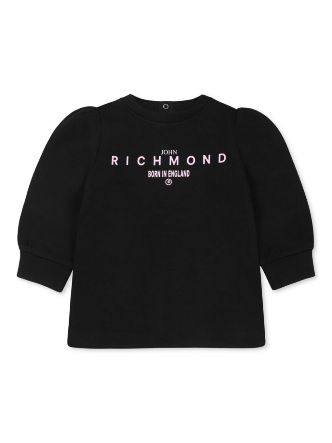 

Платье с длинными рукавами и принтом логотипа John Richmond Junior, черный