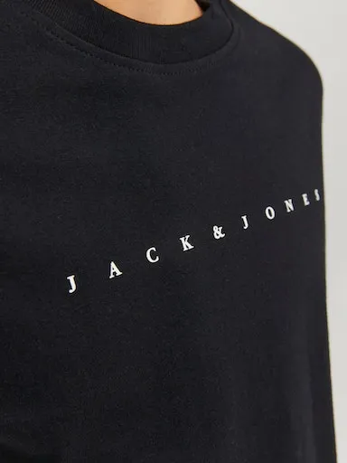 Детская рубашка с короткими рукавами Jack & Jones "JJESTAR JJ TEE SS NOOS JNR" Jack & Jones Junior, черный — фото 4