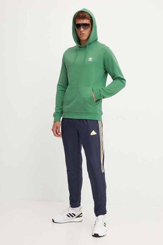 Хлопковая толстовка adidas Originals, зеленый — фото 2