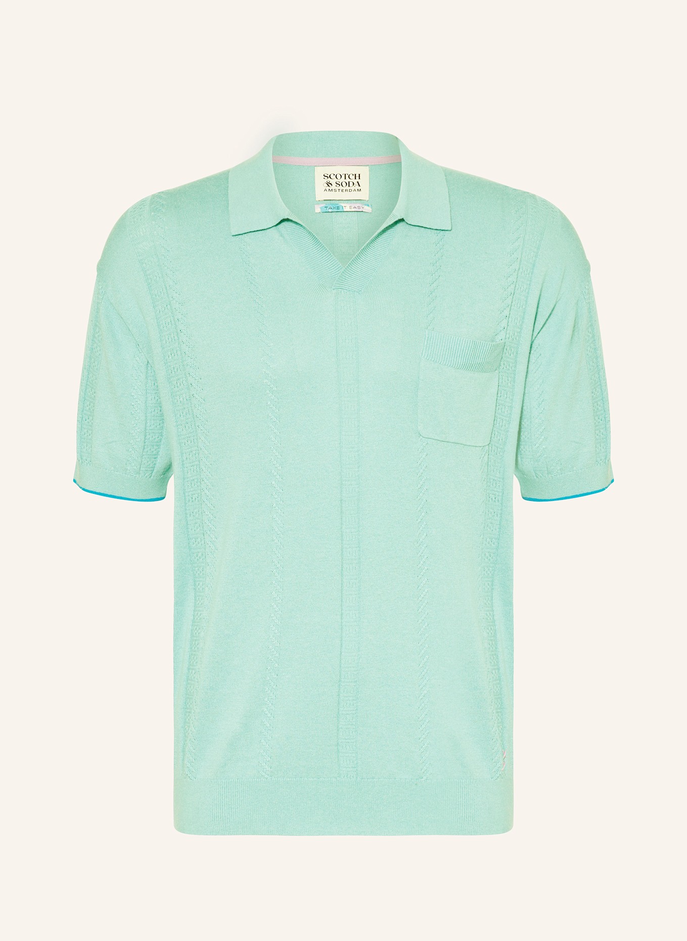

Трикотажная рубашка поло Scotch & Soda, бирюзовый