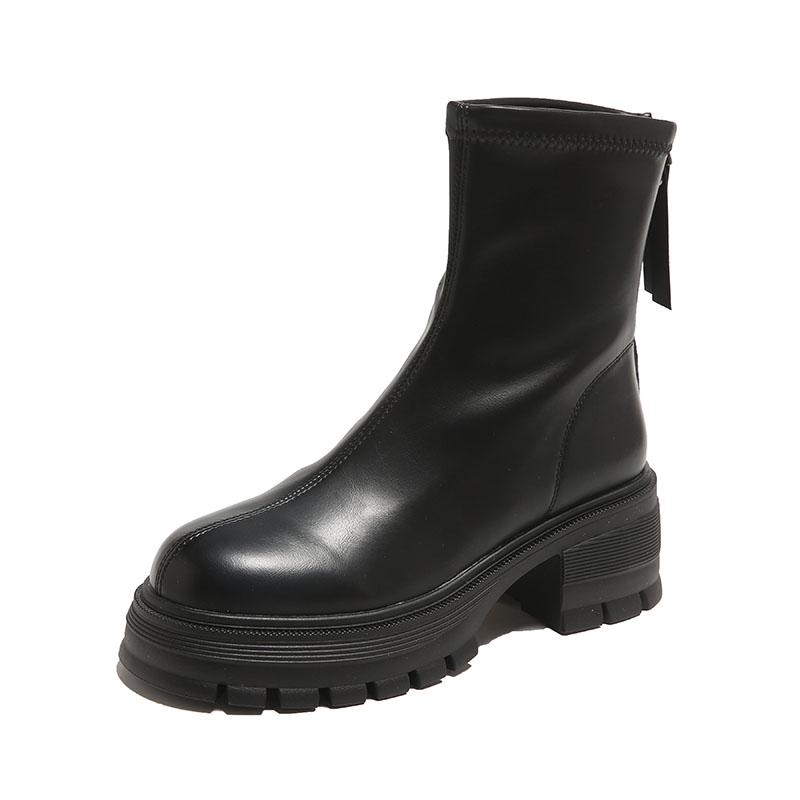 TONYBEAR Черные женские короткие мартинсы, цвет Black