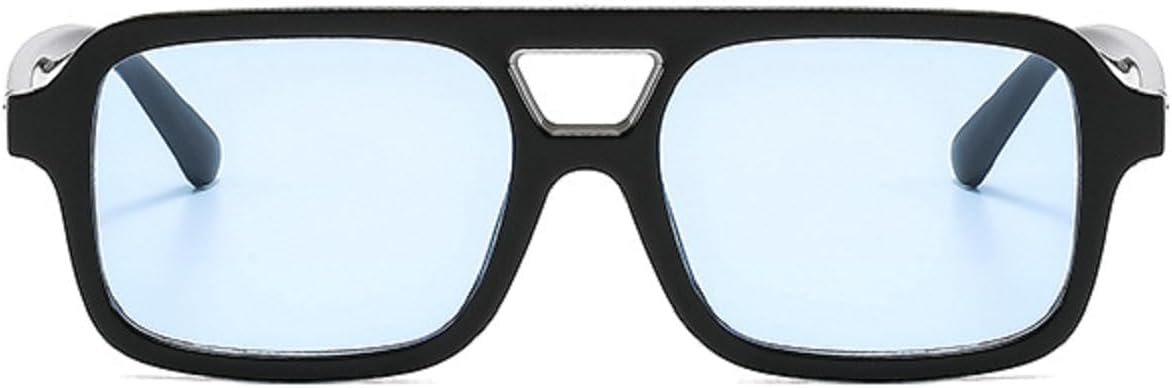 

Квадратные солнцезащитные очки для женщин, модные градиентные оттенки, защита от УФ-излучения UV400, мужские панк-очки, сине-зеленые солнцезащитные очки 3914 Melrose, Black Blue