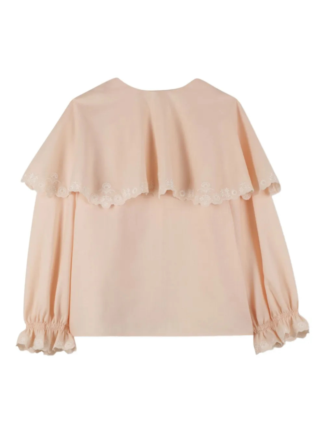 Chloé Kids многослойная блузка с цветочной вышивкой, розовый — фото 2