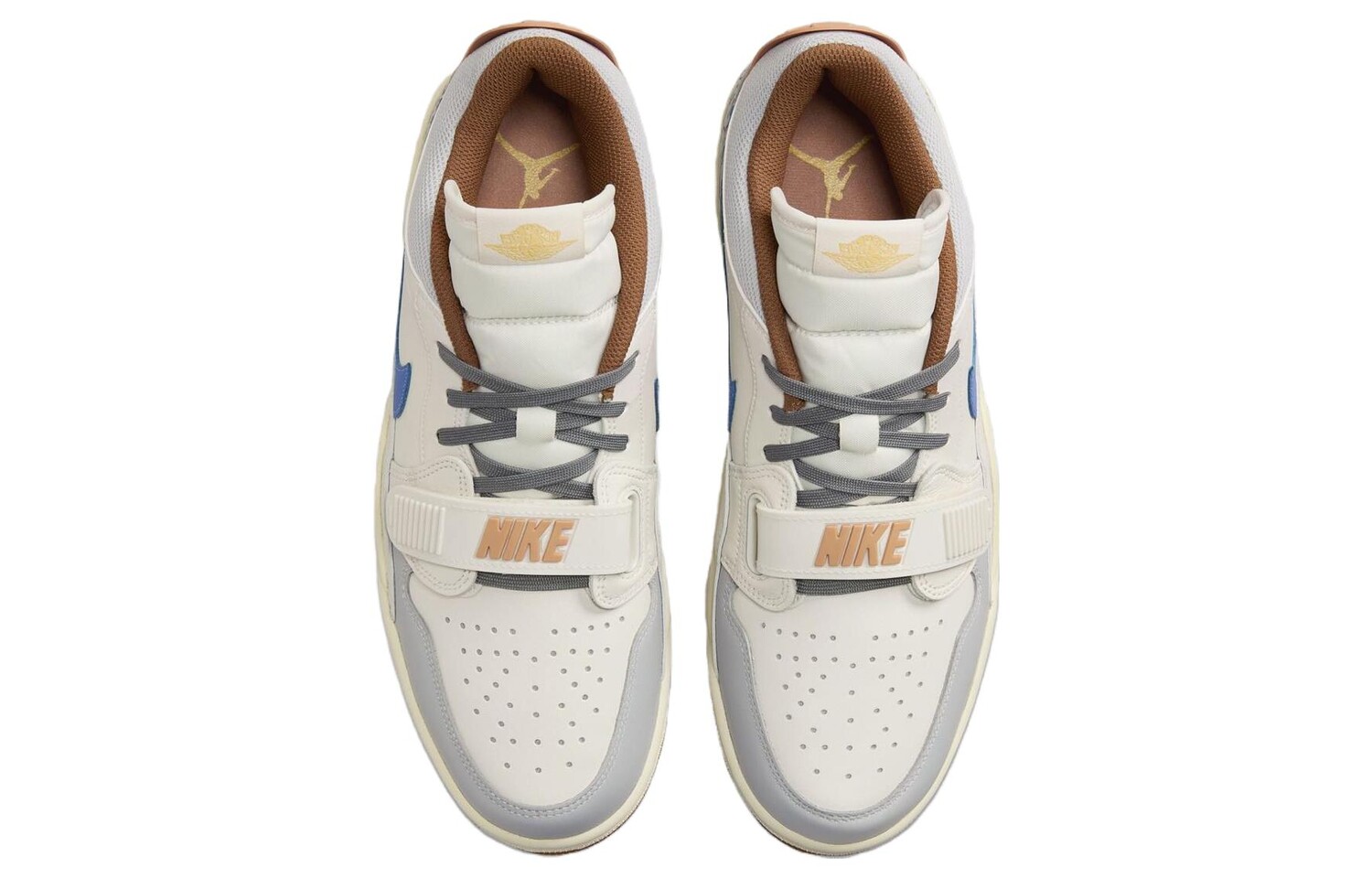Мужские баскетбольные кроссовки Jordan Legacy 312 Vintage, Фантом/Кокосовое молоко/Янтарно-коричневый/Звездно-синий — фото 4