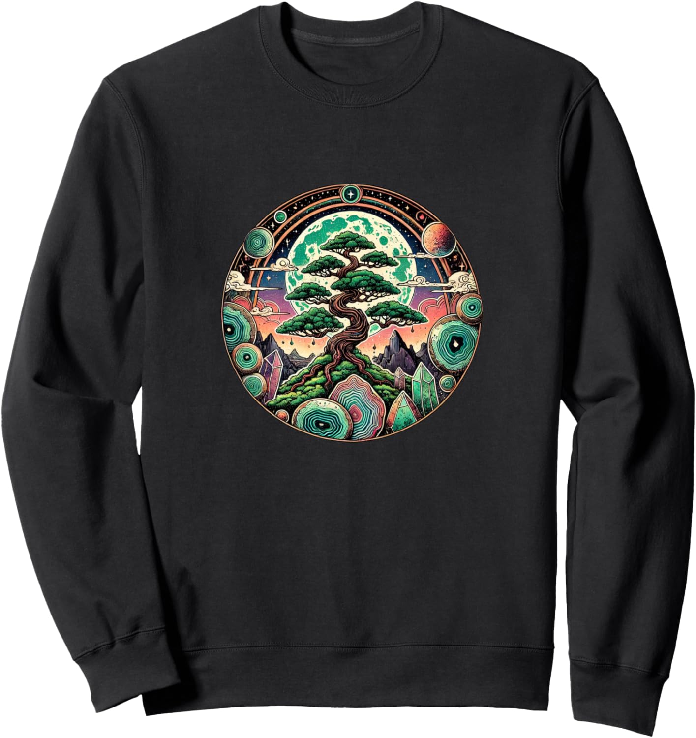 

Толстовка с изображением бонсай и солнечного света Vintage Bonsai Loves Bubb, черный