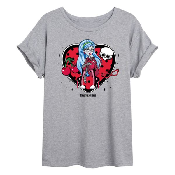 

Футболка Monster High Alumni Ghoulia оверсайз для подростков Licensed Character, серый