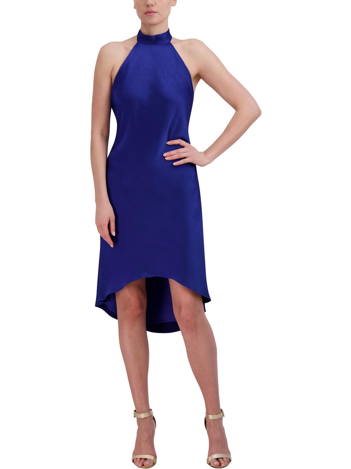 

Женское атласное коктейльное и вечернее платье миди BCBGMAXAZRIA