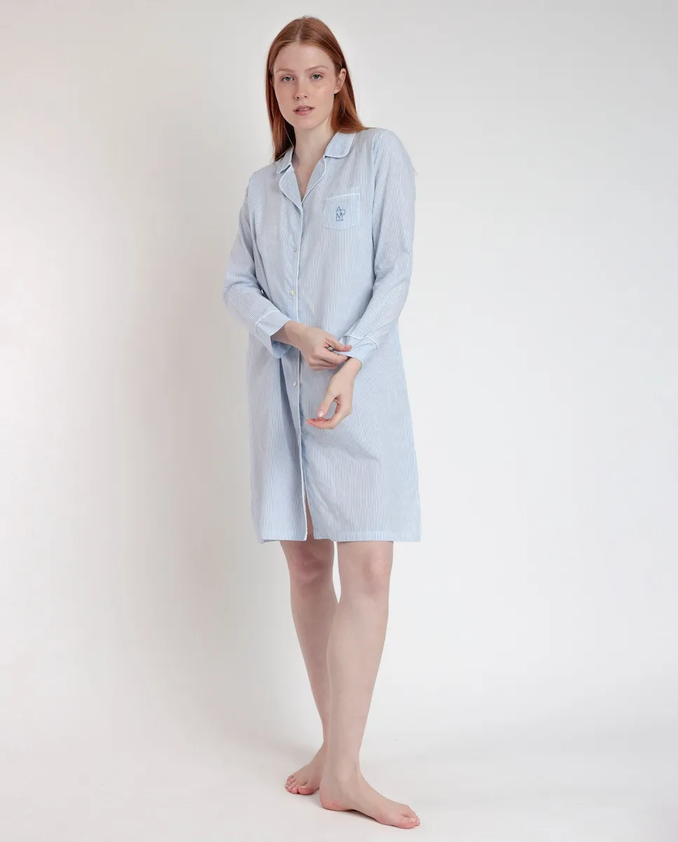 

Женская ночная рубашка из поплинной ткани Admas, синий