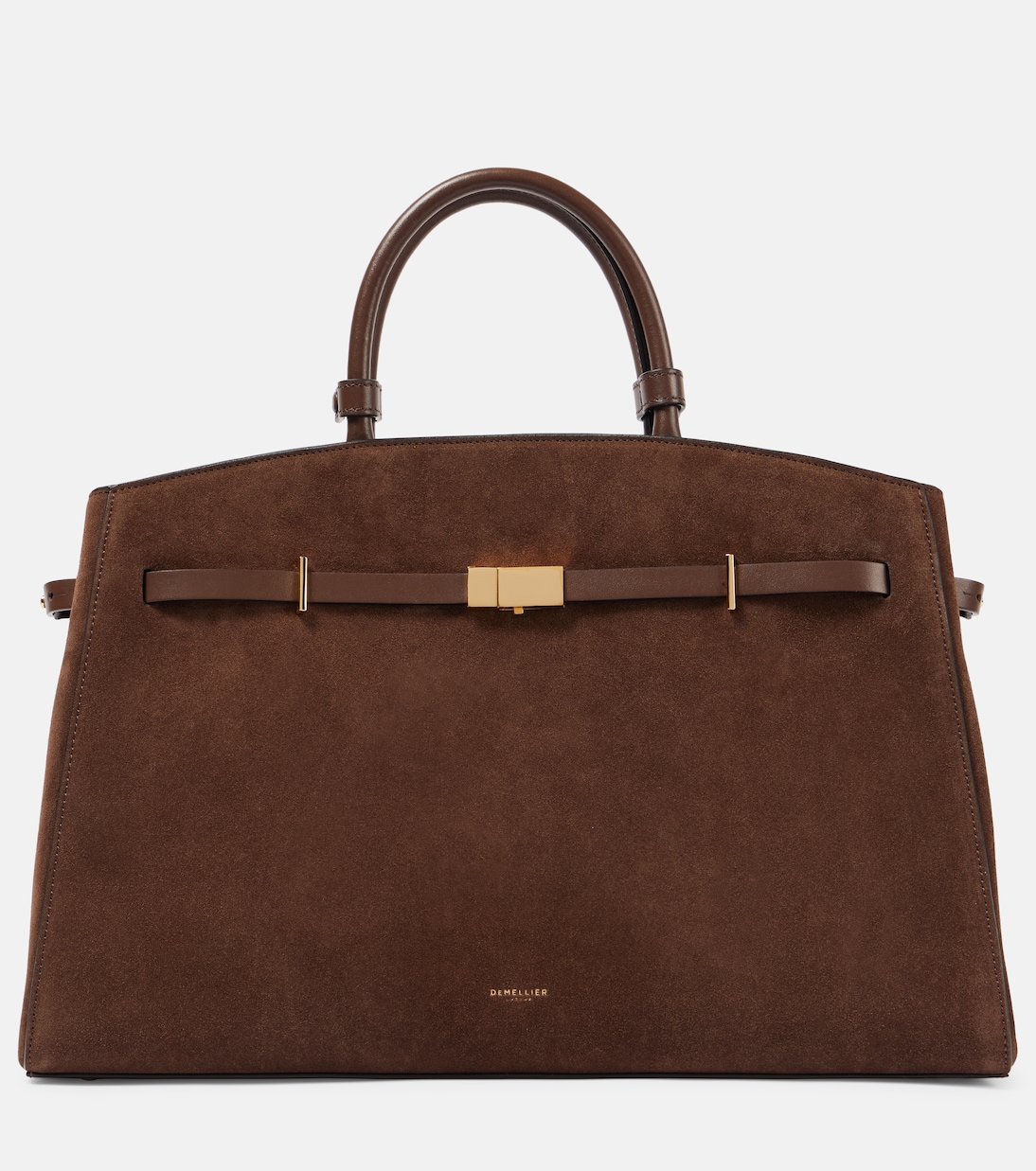 

Сумка-тоут Hudson Small из замши DeMellier, Mocha Suede & Mocha Smooth