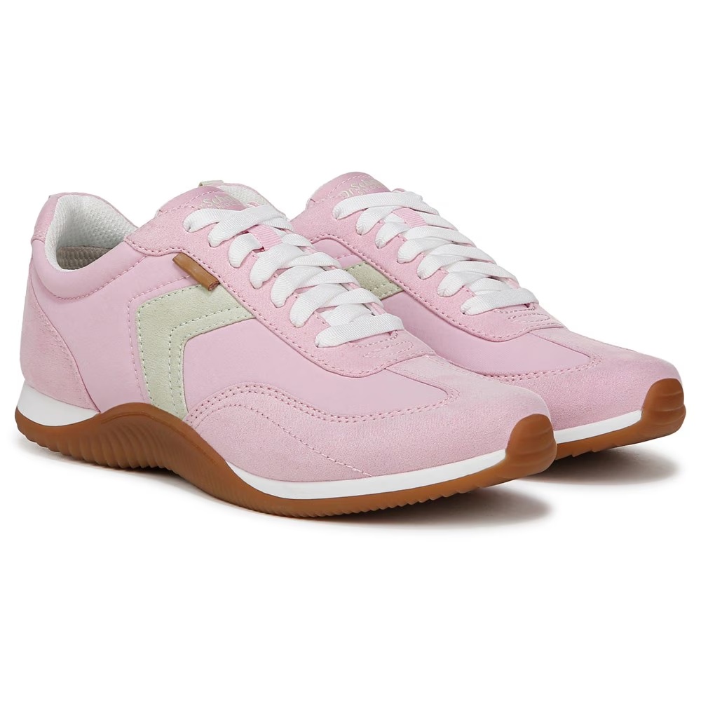 Кроссовки на шнуровке Good ol days Dr. Scholl'S, pink/aloe microsuede/mesh