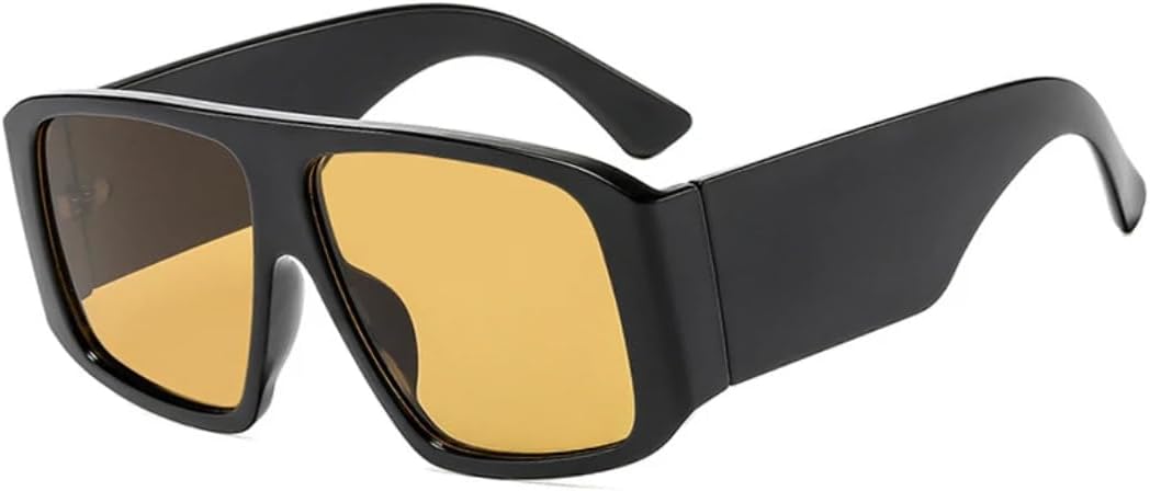 

Винтажные солнцезащитные очки в крупной оправе для женщин, ретро-солнцезащитные очки для мужчин, очки для активного отдыха с защитой от УФ-излучения UV400 VVTWSSW, Black Tea