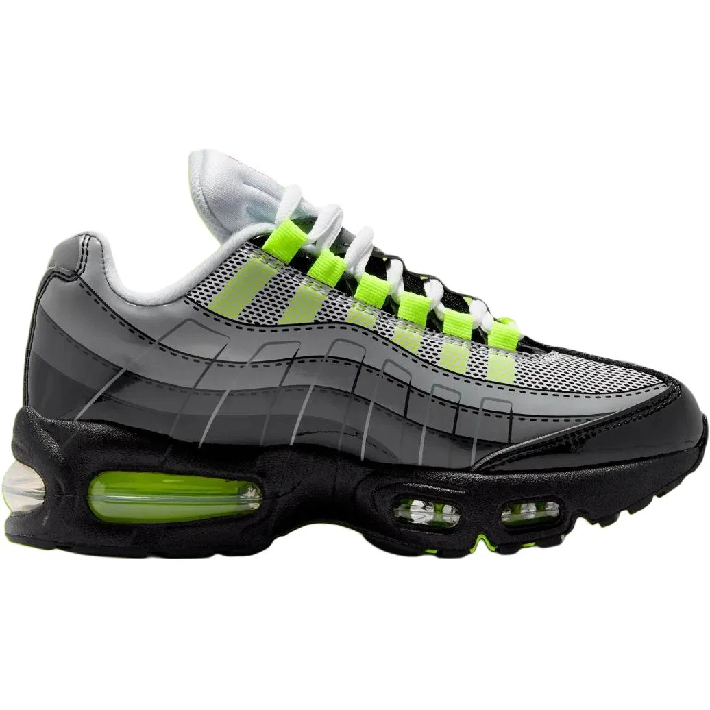 Кроссовки детские LEGO Air Max 95 Classic And Versatile Low top беговые черно-серые унисекс Nike, Black Gray — фото 2