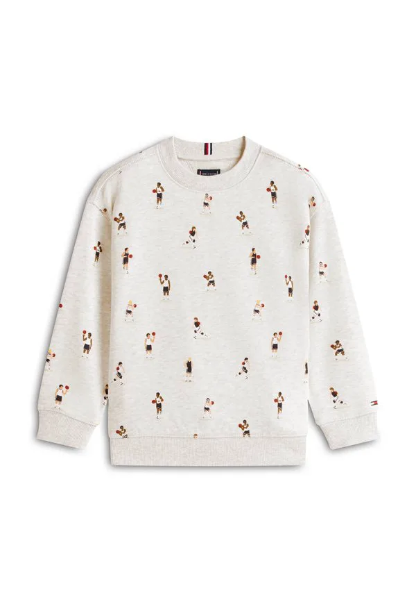 Толстовка с графическим логотипом из махровой ткани Tommy Hilfiger, Light Grey Heather — фото 4
