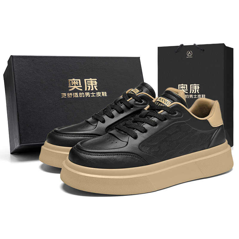 

Высокие износостойкие легкие противоскользящие низкие кеды мужские эксклюзивная коробка AOKANG, черный (стандартный размер спортивной обуви)