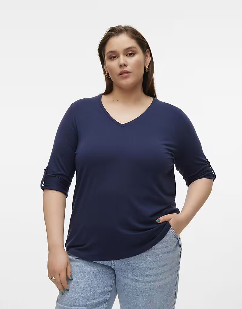

Vero Moda Curve - Топ темно-синего цвета