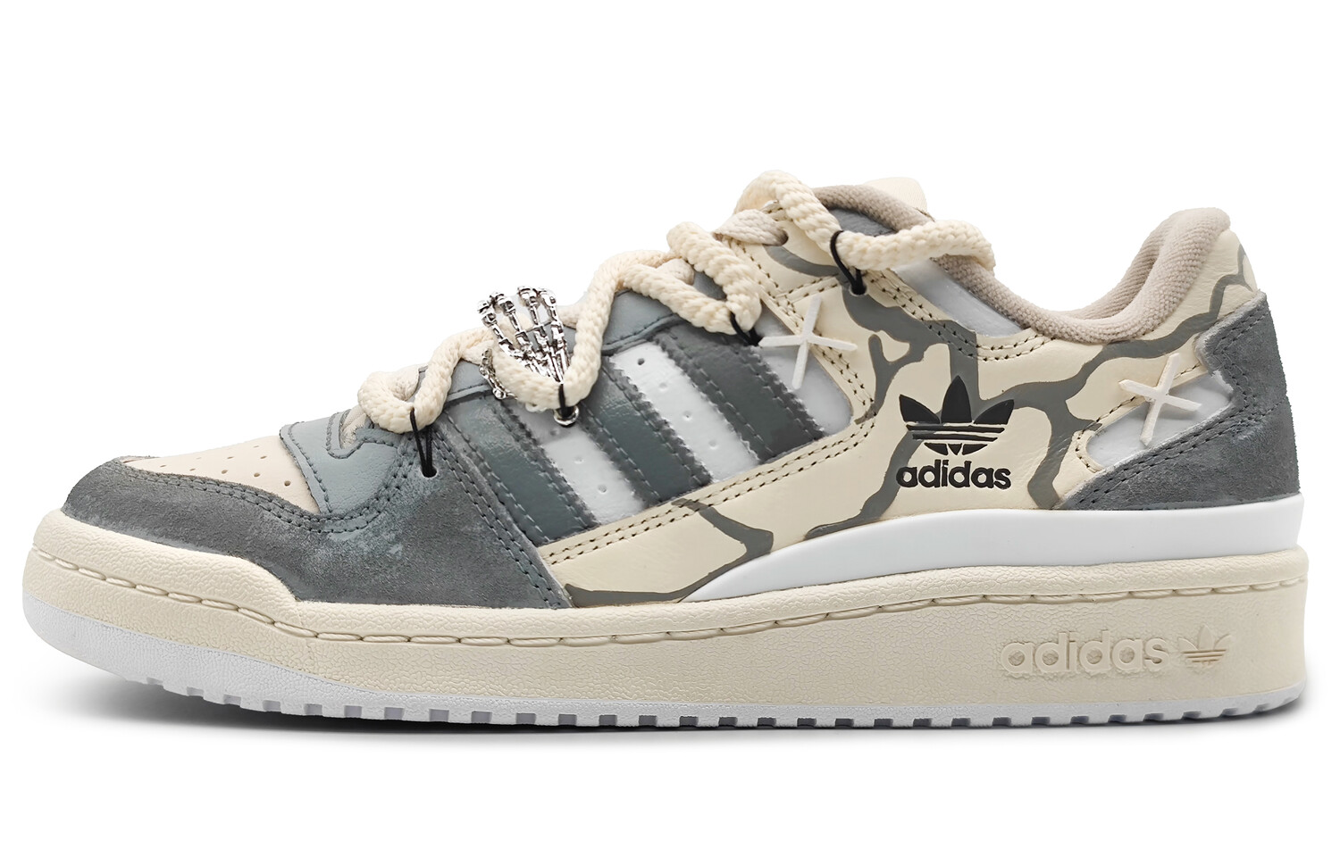 Кроссовки Adidas Originals FORUM Skateboard Shoes Unisex Low-Top Beige White