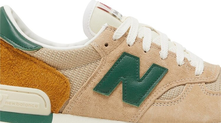 Кроссовки New Balance 990v1 Made in USA 'Tan Green' — фото 2