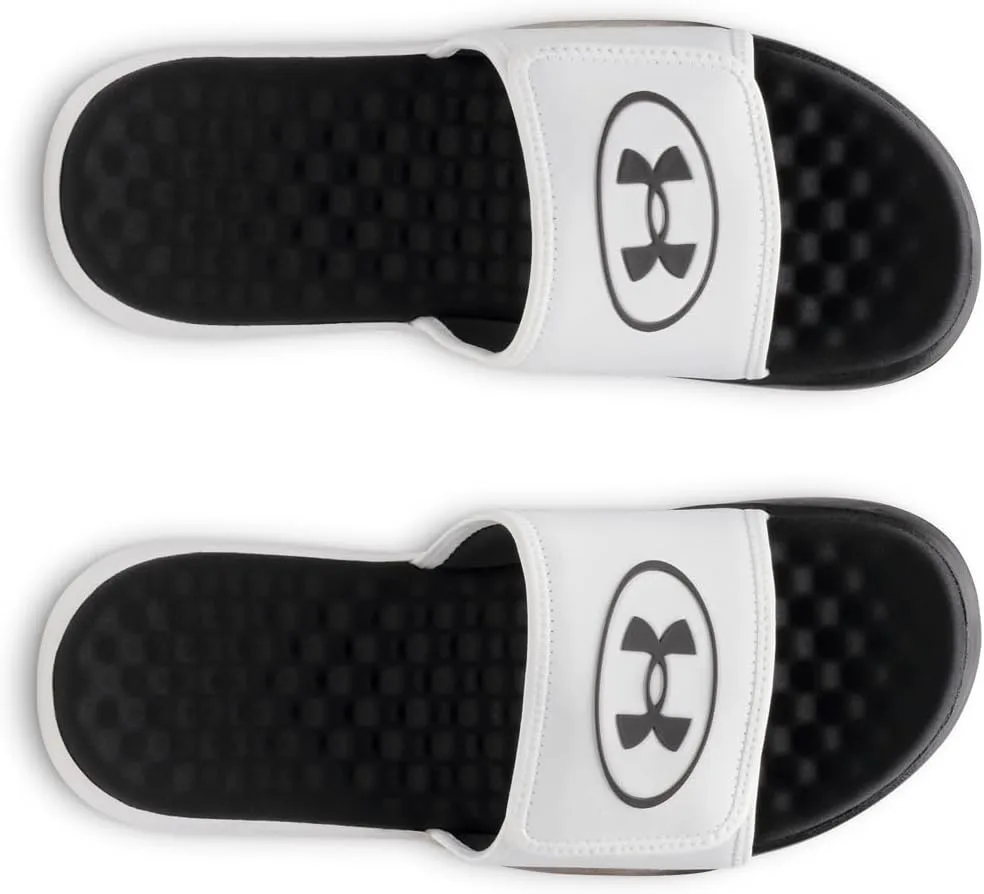 Мужские сандалии Under Armour Ignite Pro 8 Slide, белый/черный — фото 4