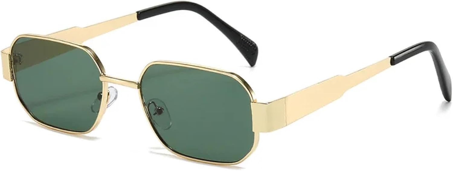 

Винтажные солнцезащитные очки для женщин и мужчин, роскошные солнцезащитные очки в маленькой оправе, модные женские солнцезащитные очки с защитой от УФ-излучения (UV400), разноцветные очки HHZZYVY, Gold-green