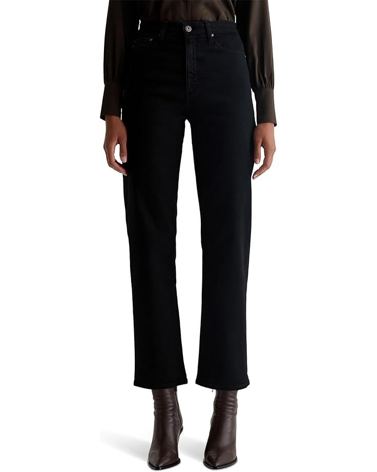 

Джинсы AG Jeans Rian Super High Rise Straight Jeans in Sulfur Black, цвет Sulfur Black