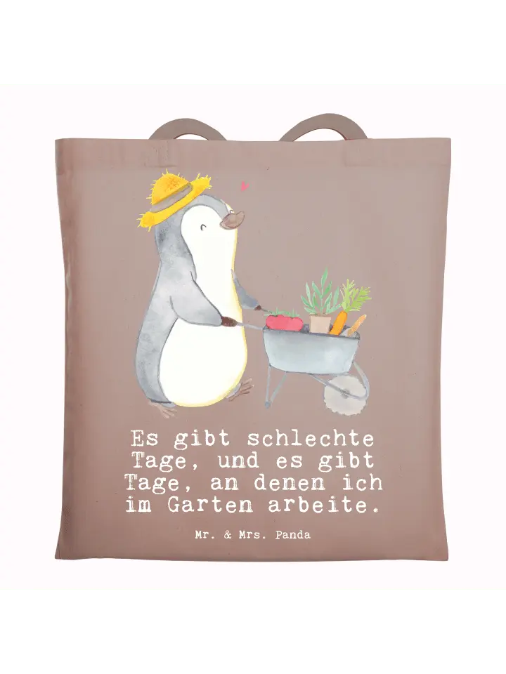 

Сумка для переноски Mr & Mrs Panda Pinguin Gartenarbeit, пастельно-коричневый