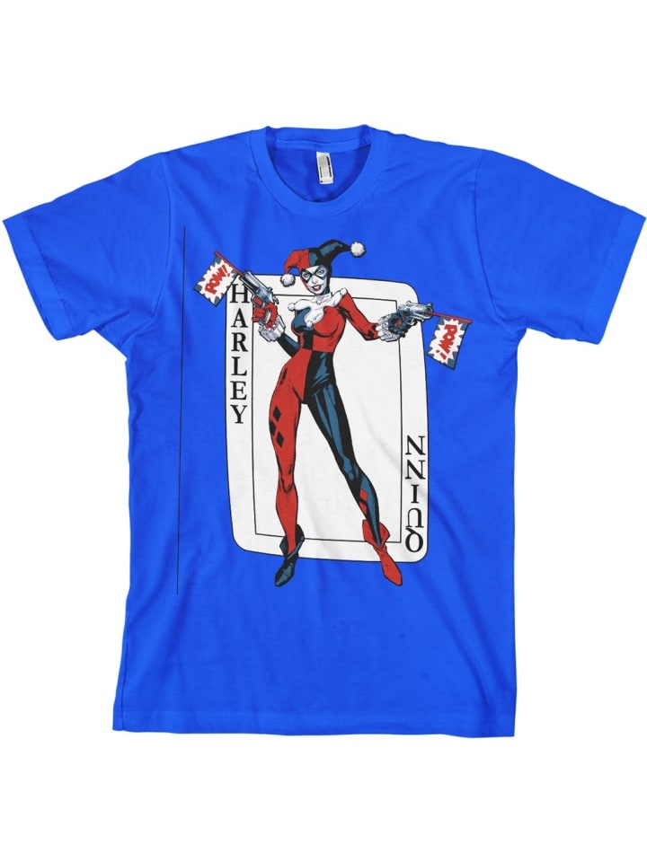 

DC Commics Harley Quinn Рубашка синего цвета