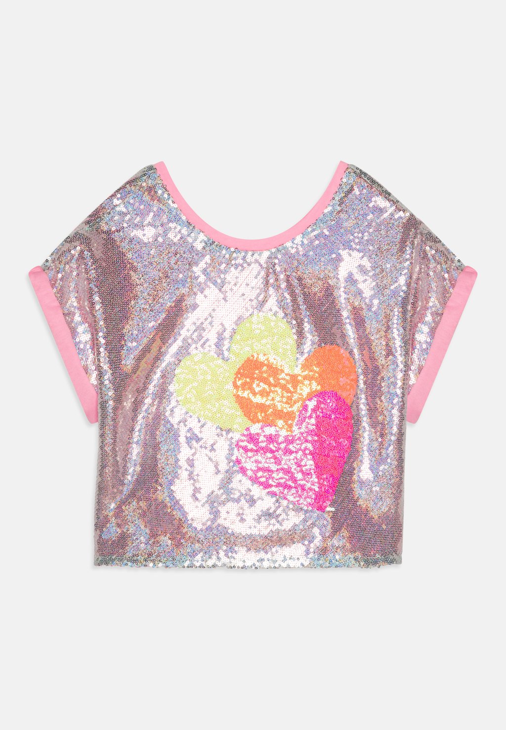 

Футболка с принтом SHORT SLEEVES TEE SEQUINS ALL OVER Billieblush, серебристый
