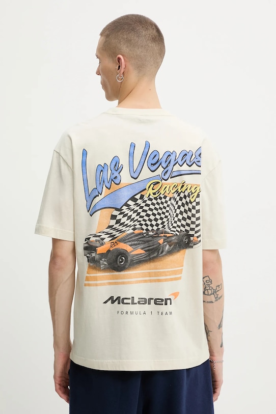 

Хлопковая футболка Hollister Co., бежевый