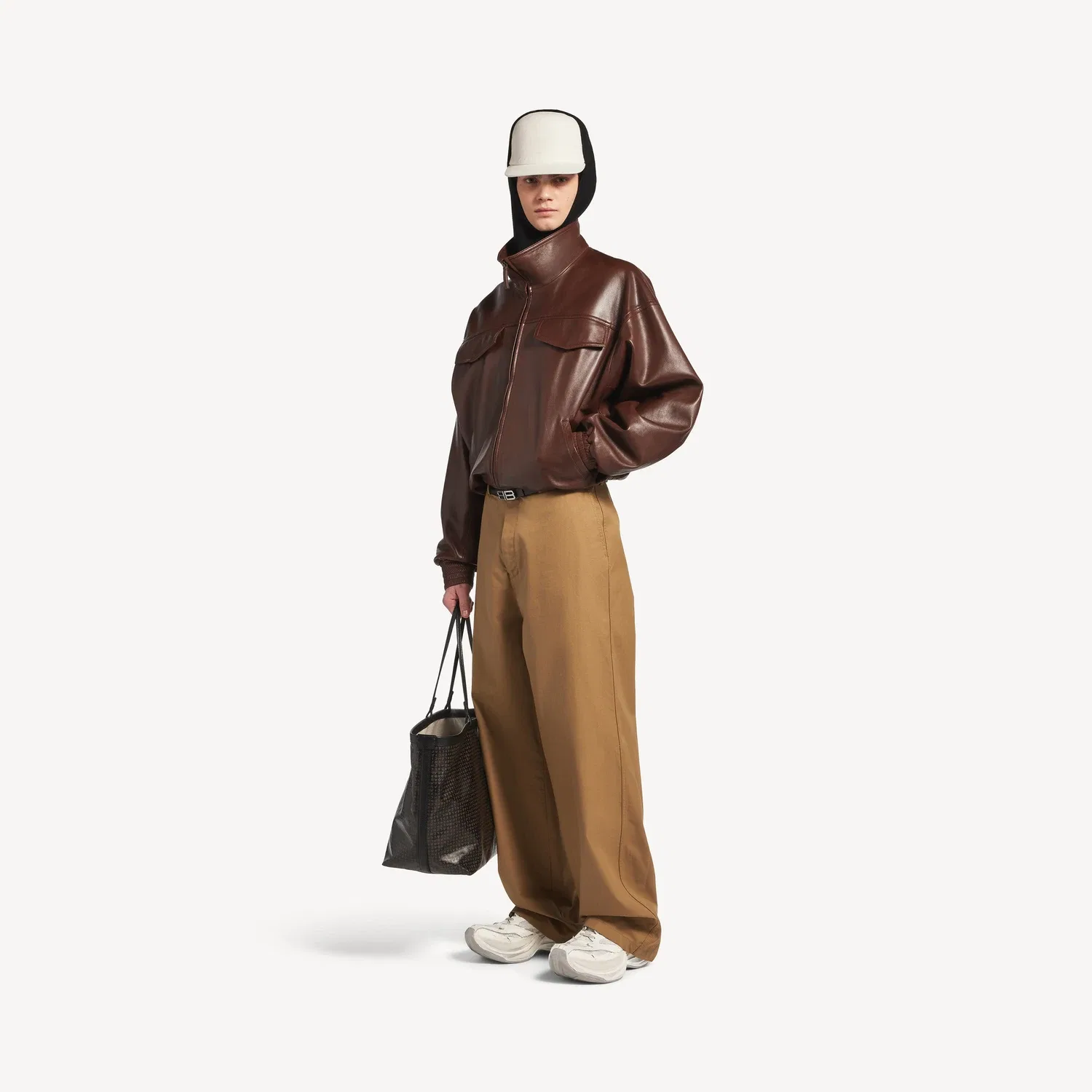 Мужские брюки-чино большого размера цвета кэмел BALENCIAGA, коричневый — фото 2