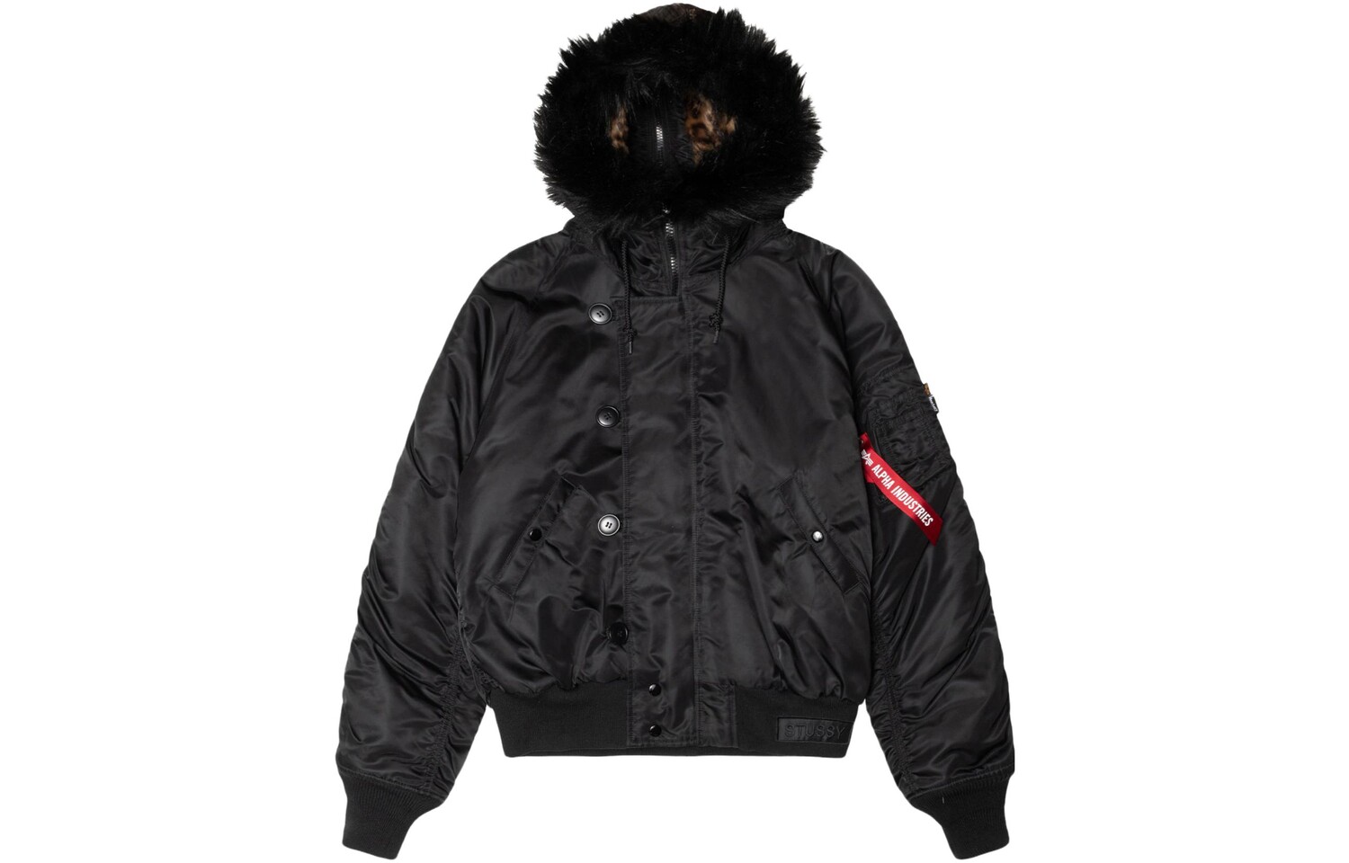 

Пальто-парка унисекс Stussy, черный