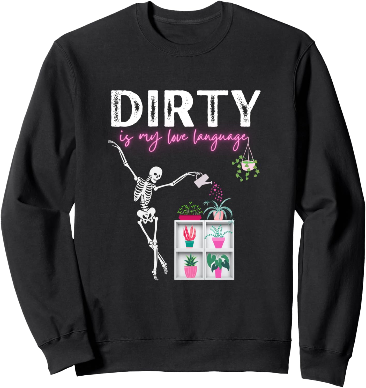 

Забавная толстовка для женщин и мужчин с изображением скелета, любителя растений и с нецензурной лексикой Vixxa Plant & Garden, черный