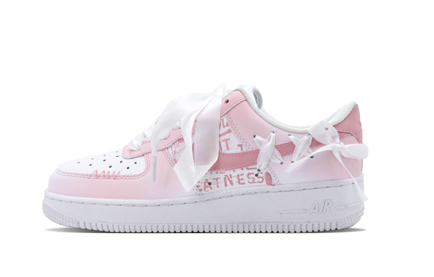 

Кроссовки Nike Air Force 1 Skateboarding Shoes Men Low-top Pink White, розовый