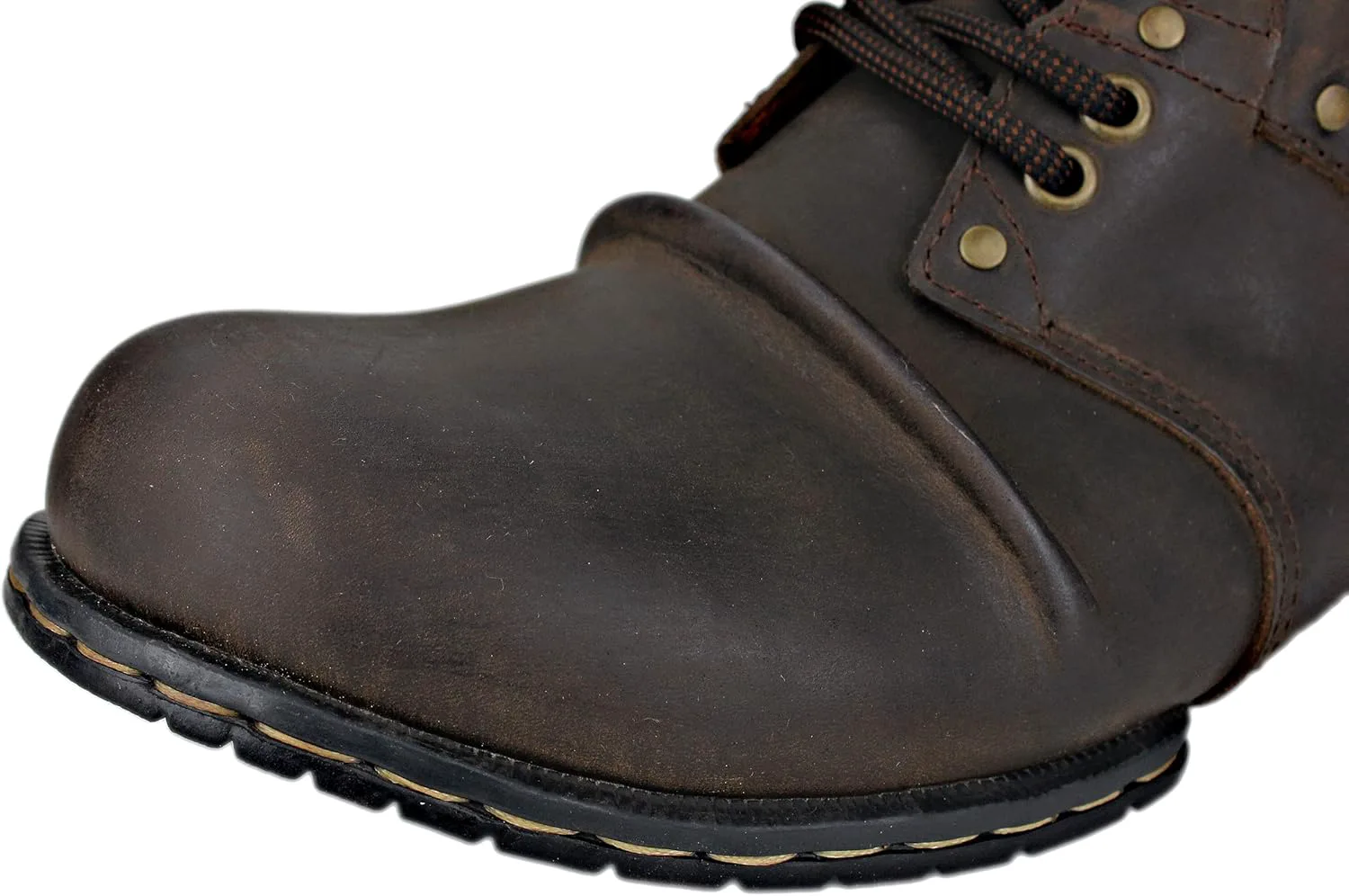 

Мужские мотоботы OSSTONE, модные шнурованные кожаные чукка, повседневная обувь OS-6015-1-RED-BROWN-R, темно-коричневый