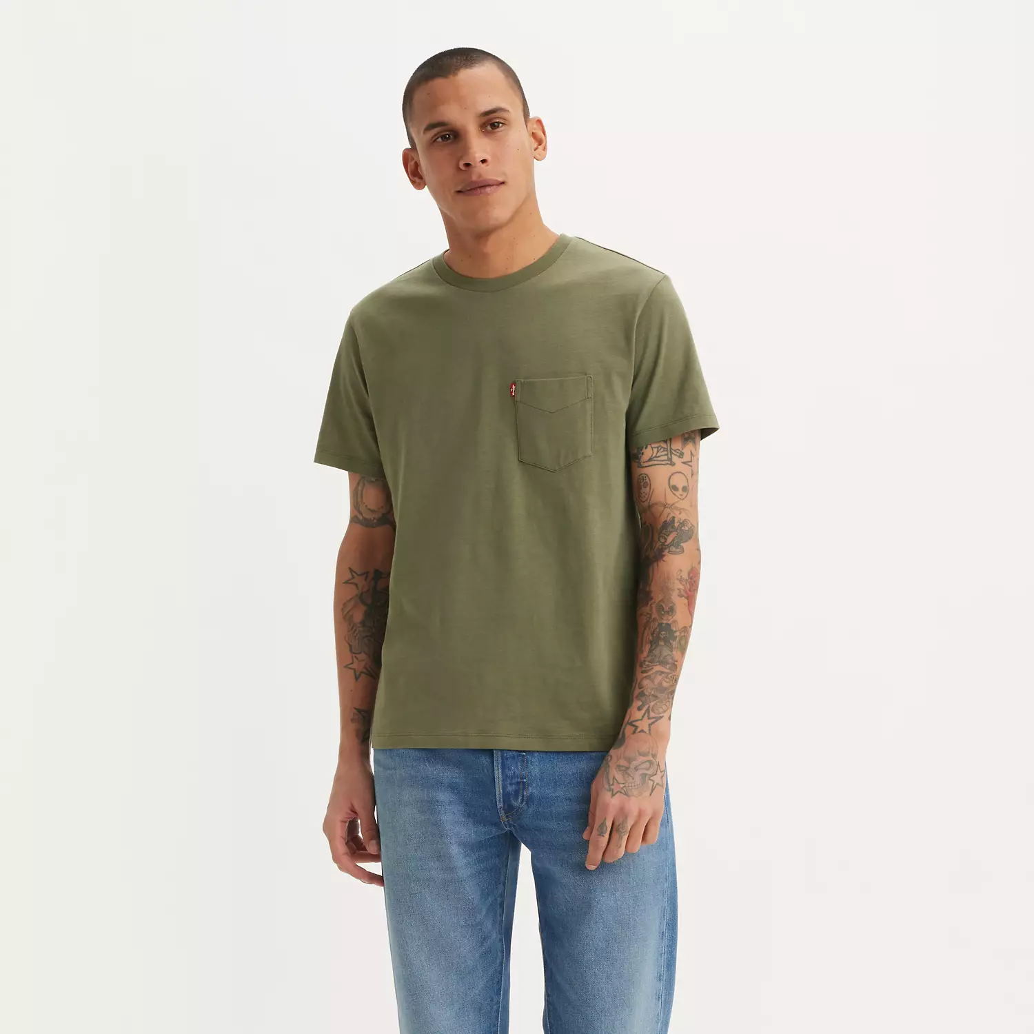 

Классическая футболка с карманами Levi's, зеленый