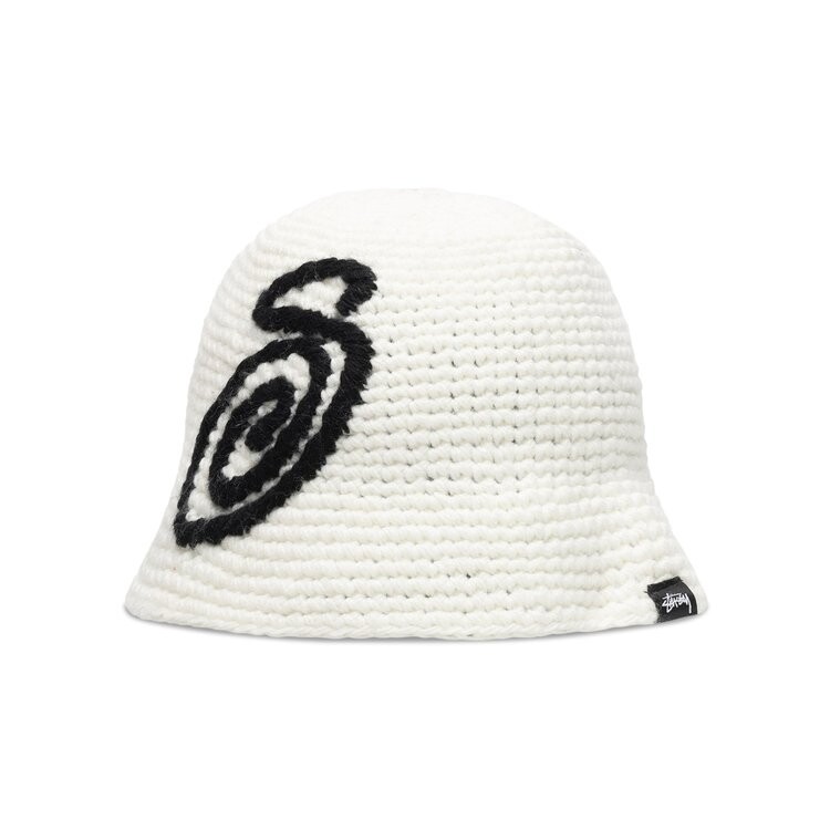 

Панама Stussy Swirly S Knit Bucket Hat, цвет Bone