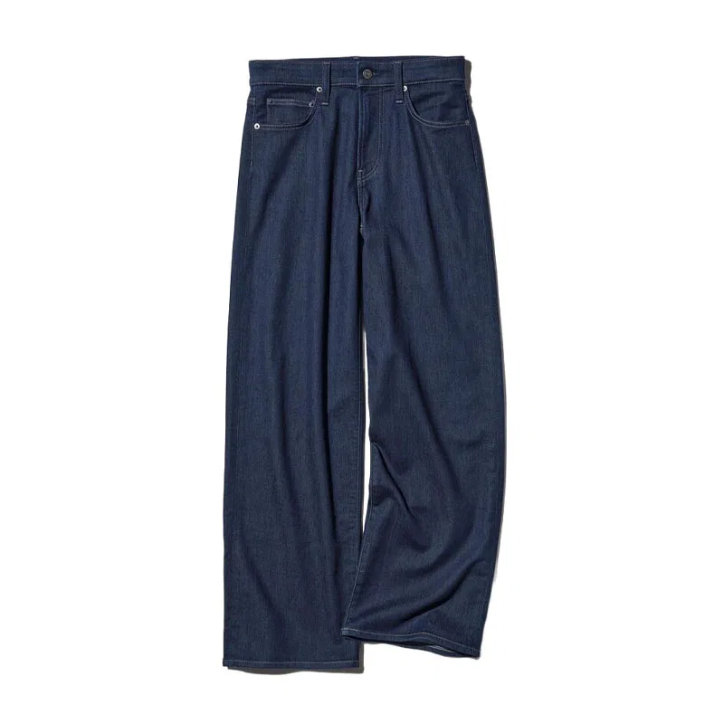 Джинсы прямого кроя Navy Blue UNIQLO