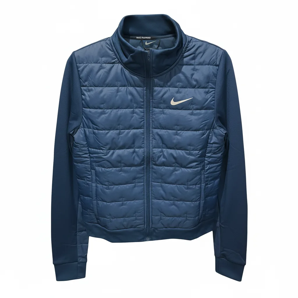 Nike Пуховик Women's Dark Gray Blue Stand Collar Thickened