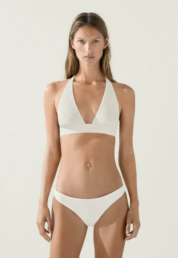 Трусы бикини фактурные Massimo Dutti, белый