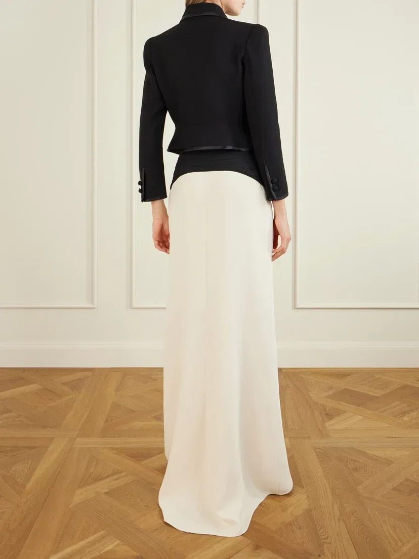 Шерстяная куртка, украшенная бантом VALENTINO GARAVANI, черный — фото 3