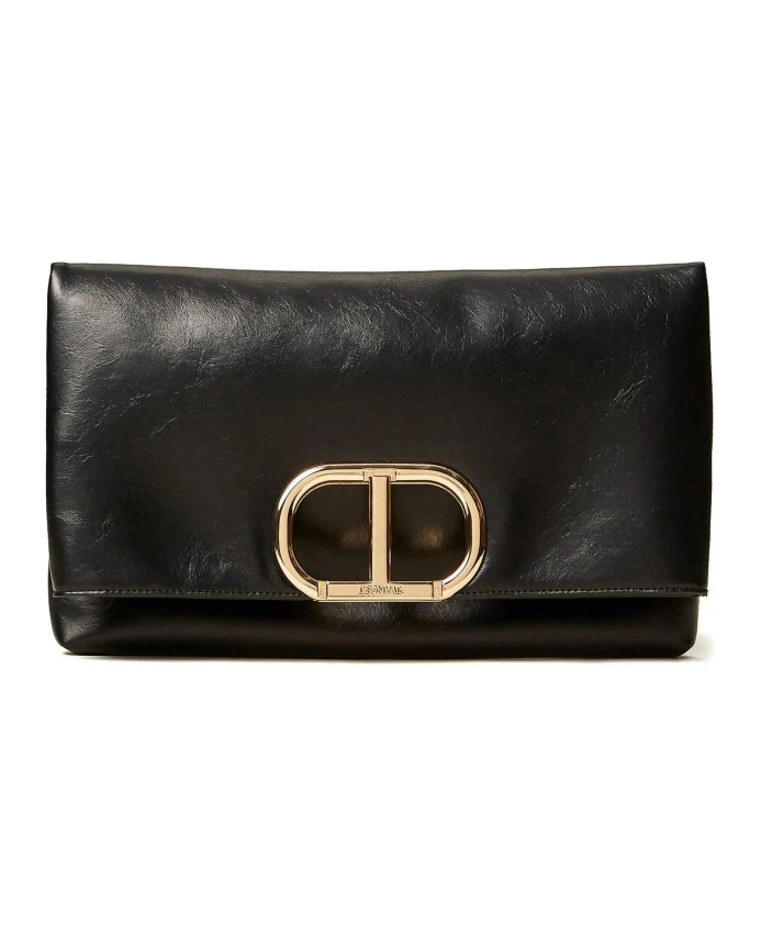 

Плоская сумка-шоппер со съемным ремешком Twinset, черный