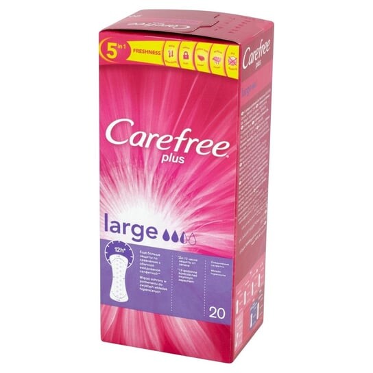 

Гигиенические прокладки, 20 шт. Carefree, Plus Large