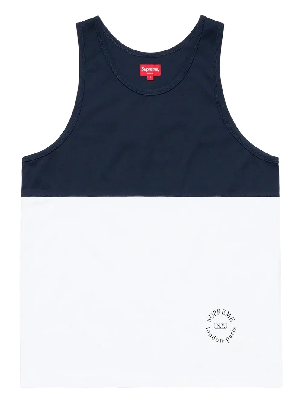 Футболка с раздельным блоком Supreme, белый
